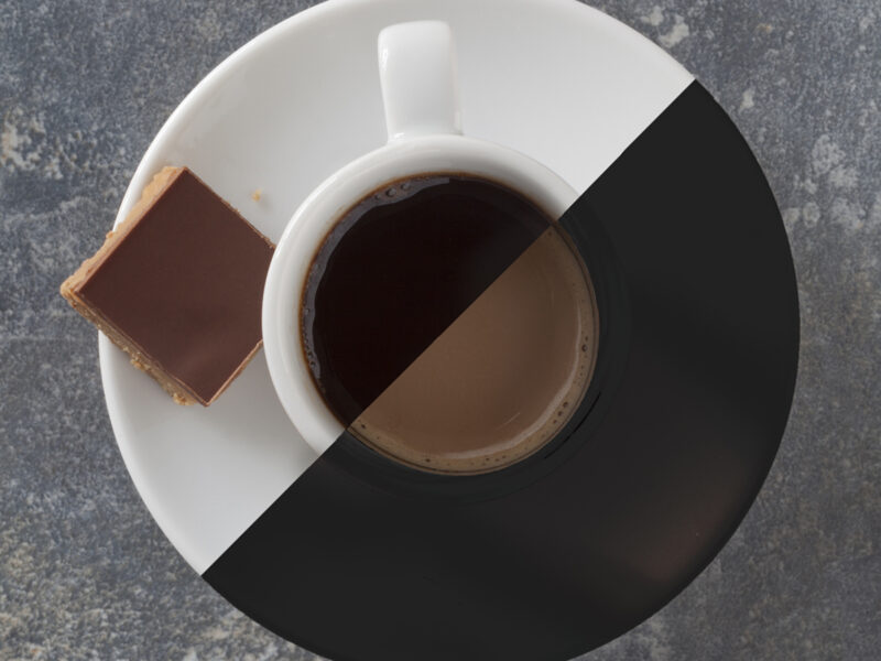 Altered reality image of coffee