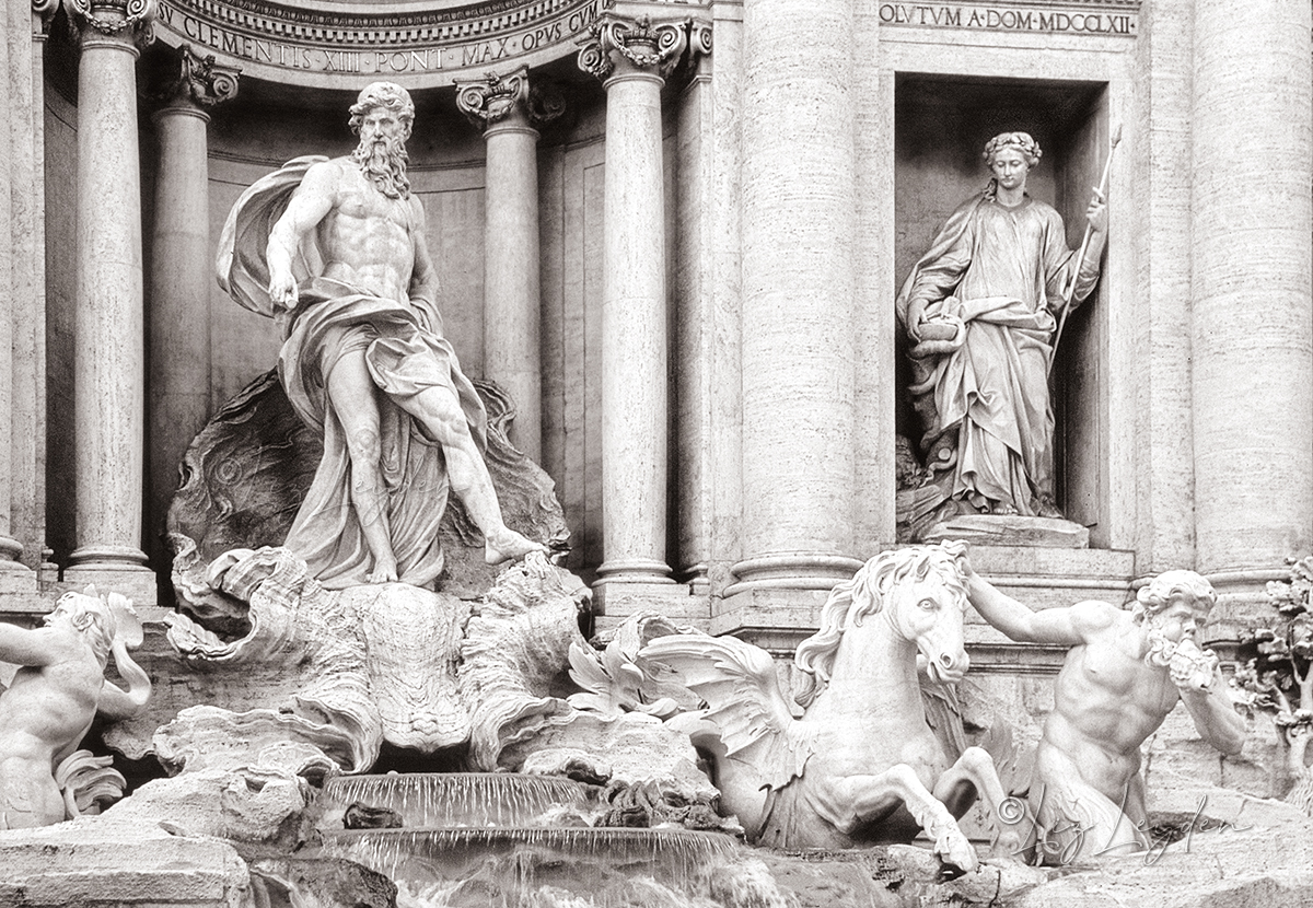 Trevi Fountain detail